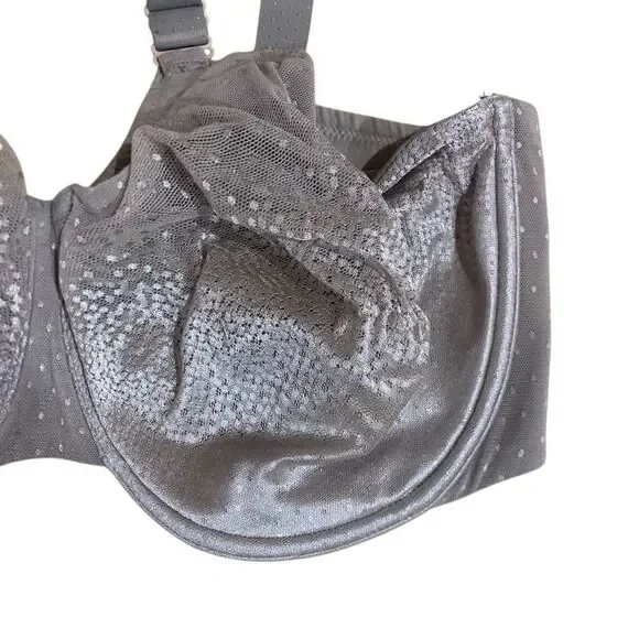 Wacoal size 40H polka dots gray bra - Picture 6 of 6